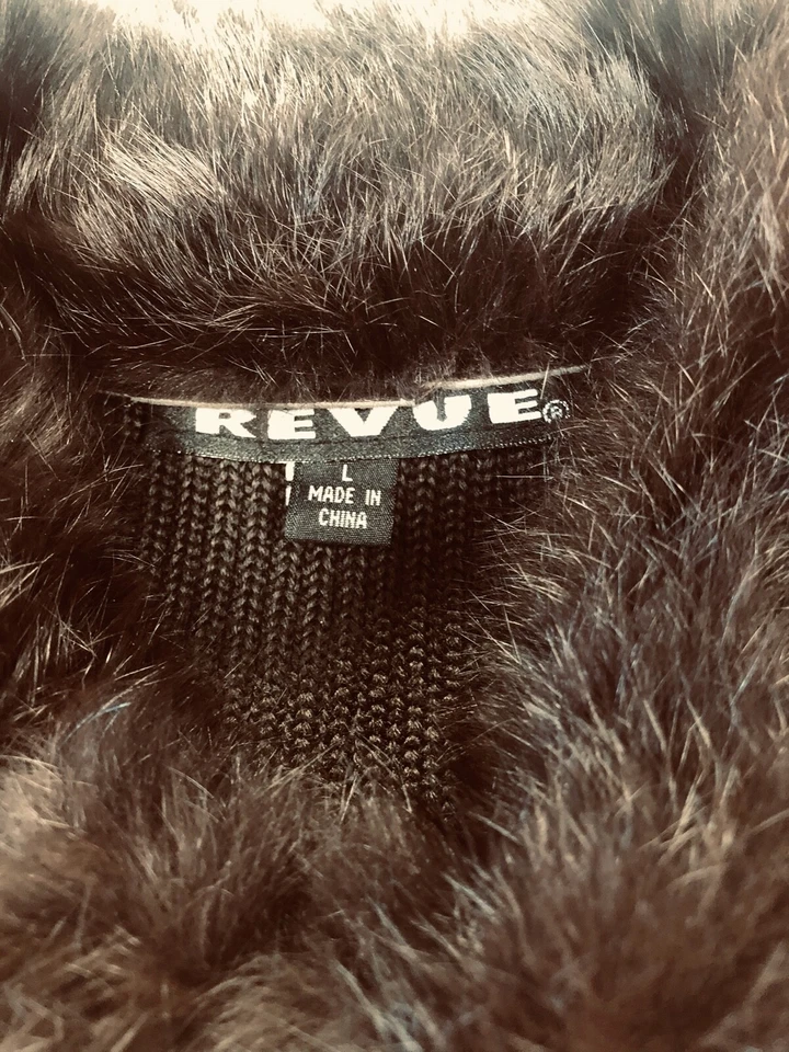 Chaleco REVUE Imitación Cuero y Piel Invierno Mezcla Lana Forro Talla Grande 978122 Foto 4 de 4