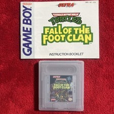 Teenage Mutant Ninja Turtles Fall of the Foot Clan Nintendo Game Boy w Manual