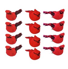 Wandelande Co.-Cardinal Clip On Christmas Tree Ornament Decorations - Set of 12