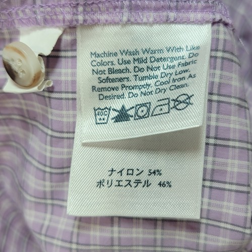 Eddie Bauer Shirt Womens XL Plaid Seersucker Purple Roll Tab LS Vented Hiking - Picture 7 of 15