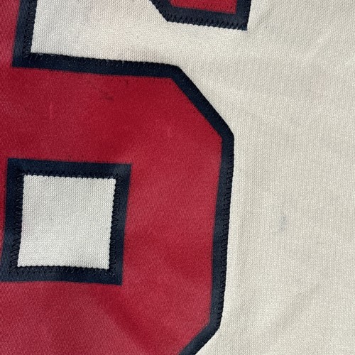 Vtg Majestic Atlanta Braves Brian McCann #16 Beige MLB Retro Jersey Mens Large * - Picture 10 of 10