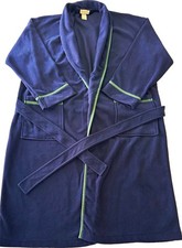 Vintage Christian Dior Robe De Chambre Navy Blue Fleece One Size