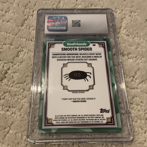 Topps Chrome VeeFriends Smooth Spider Green Refractor /99 CGC MINT 9 - Picture 5 of 7