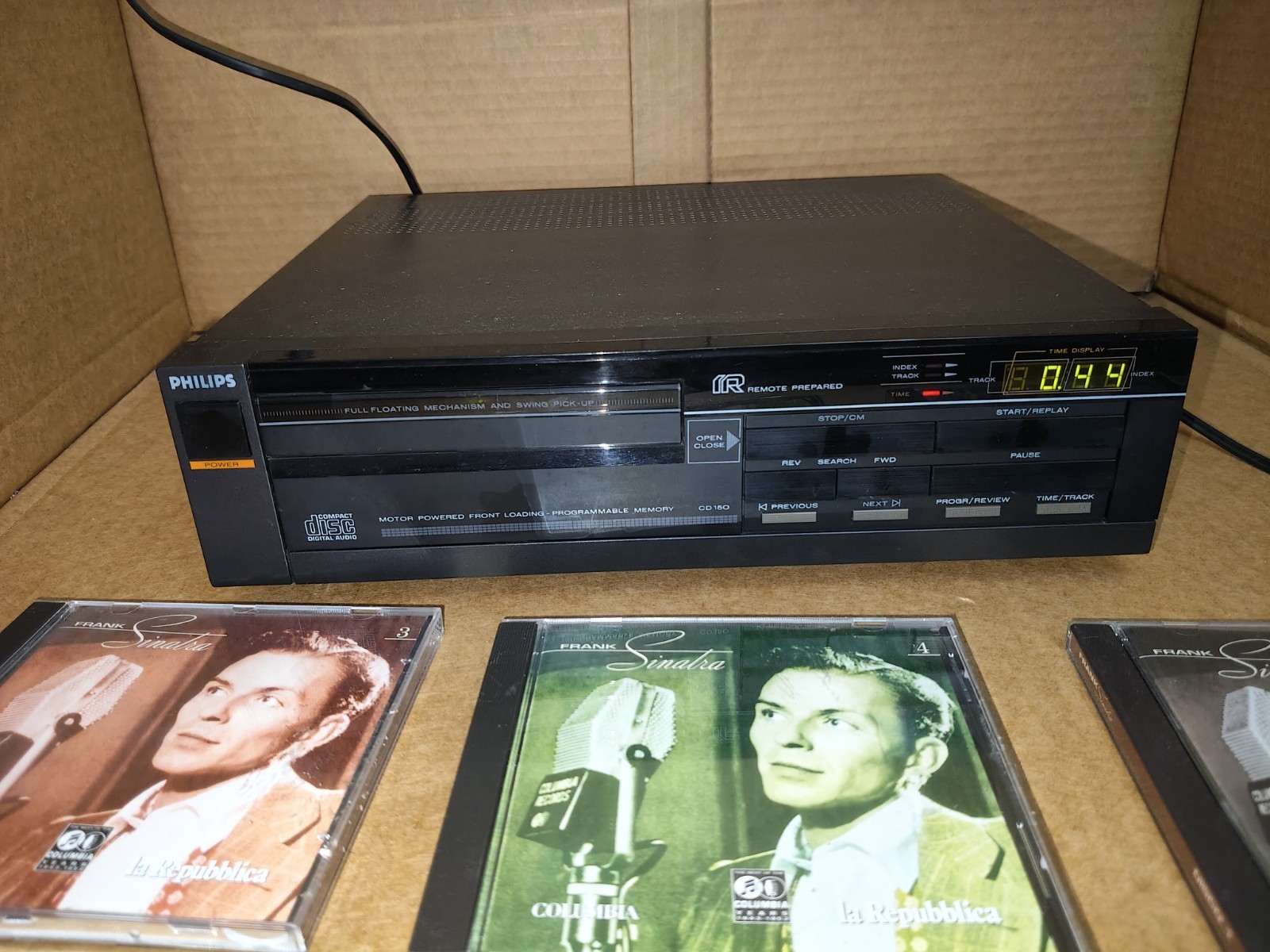 PHILIPS CD 150 2x DAC TDA1540 CDM 4/11 Vintage CD Player Working