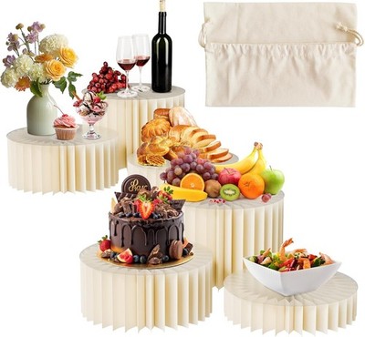 Yeasfe 6 Pcs Buffet Risers Food Display Risers for Buffet Table Food Risers for