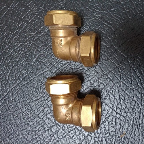 2x 28mm Kompression Messing gleiche Winkel (kostenlose Lieferung) - Bild 8 von 14