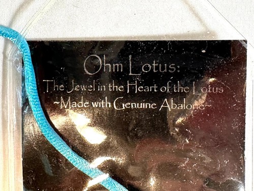 Artmarks by Cynthia Gale Bookmark, Ohm Lotus, Genuine Abalone, NOS - Picture 5 of 6