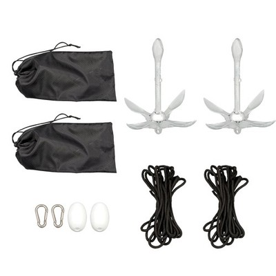 For PWC Canoe Jet Ski 7.05Lb New Silver Marine Kayak Folding Anchor Kit 2 Pack