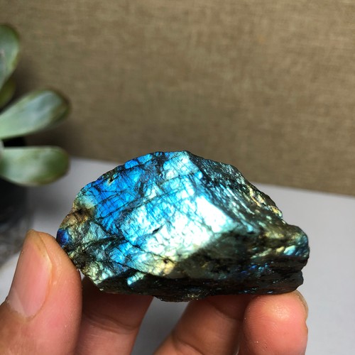 47mm Natural Labradorite Crystal gemstone rough original Specimen 38g A7281