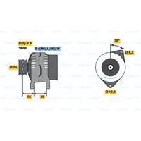 Bosch Generator Lichtmaschine 110A 14V FüR Volvo V40 Kombi Espace III Laguna I