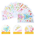 9PCS Easter Egg Bunny Dwarf Window Stickers Glass Stickers Electrostatic Window