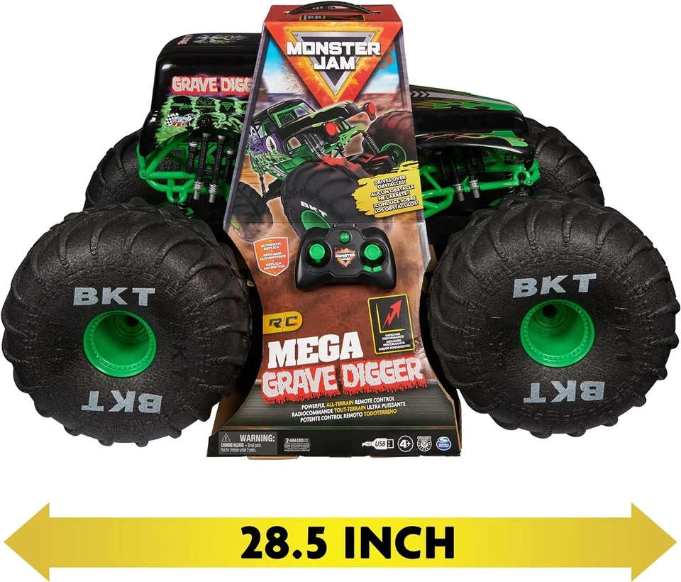 Remote Control Mega Grave Digger - 2.4GHz Monster Truck for Endless Fun Outdoors - Image 4 of 4