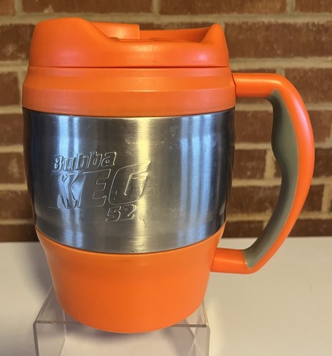 Bubba Fass 52 Unzen Unze Thermo Reisebecher Orange Edelstahl mit Griff Flip Top - Bild 1 von 13
