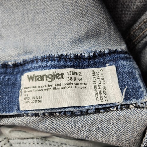 Vintage WranglerJeans Mens 38x34 Blue 13MWZ Cowboy Cut Straight Leg USA 90s - Picture 6 of 16
