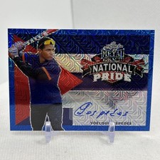 Yoelqui Cespedes Blue Mojo /10 AUTO 2020 Leaf Metal Draft National Pride #NP-YC1