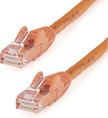 StarTech Orange 100ft Ethernet Cable - 10 Gbps CAT 6, Network Reliable & Stylish
