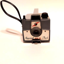 Vintage Imperial Mark XII Camera Grey 620 Film Black Strap Shutter Works 1950s