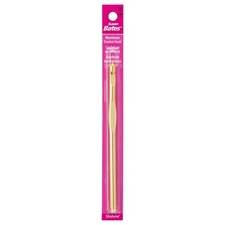 Susan Bates Silvalume Crochet Hooks 5-1/2": Size J 6mm , Light Yellow