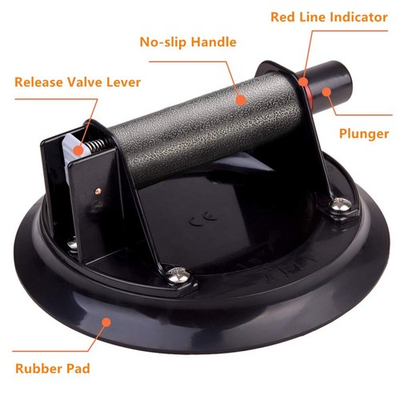 #ad 2PCS 8quot; 440lbs Vacuum Suction Cups Lifter Glass Tile Tool with Pressure Gauge $49.99