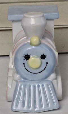 Enesco Vintage 1985 Porcelain Train Nursery Night Light Figurine No Cord 