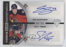 2011-12 Panini Titanium 44/50 Erik Gudbranson Scott Timmins #12 Auto 2d8