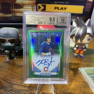 KRIS BRYANT 2014 BOWMAN CHROME PROSPECT AUTOS GREEN 44 /75 BGS 9.5 AUTO 10