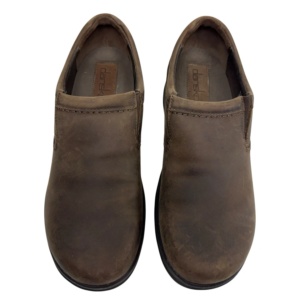 Mocasines sin cordones Dansko Wynn para hombre talla 46 EE. UU. 13 cómodos cuero marrón trabajo informal Foto 2 de 4
