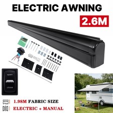 2.6m Electric Retractable Awning Aluminium Frame For RV Motorhome Campervan Van
