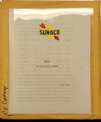  Vintage 1970s Sunoco Oil Co Gas Station Dealer P&L Financial Report & Photo Lot