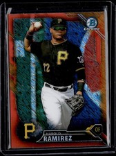 2016 Bowman Chrome Prospects Orange Shimmer Refractors #BCP246 Harold Ramirez