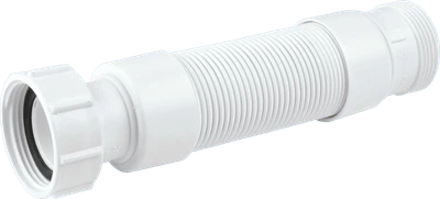McAlpine FLEX-JKS Flexible Fitting - BSP Coupling Nut x BSP Male Thread, White