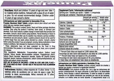 Comprimidos laxantes naturales Prunelax Ciruelax máxima fuerza sin gluten 60 unidades Foto 2 de 4