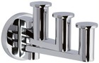 Ginger 4610T Chrome Kubic Triple Hook Robe Hook With Pivoting Hook Design