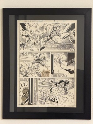 Web of Spider-Man #41 pg 8 Original Marvel Comic Art by Alex Saviuk inker SIGNED