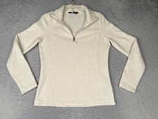 The North Face Sweatshirt Womens Small White 1/4 Zip Mock Neck Fleece Pullover