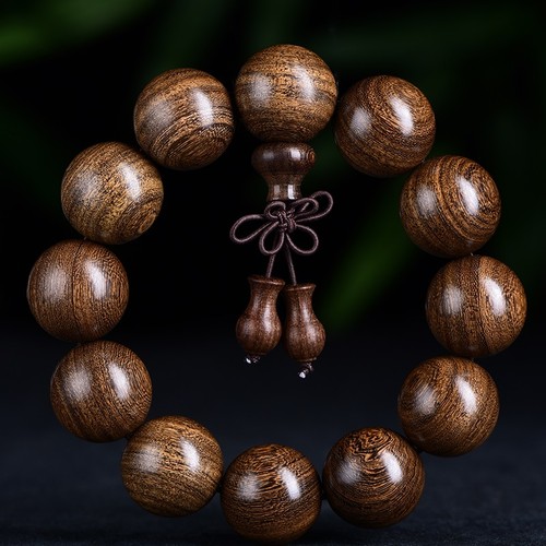 Goldfaden Sandelholz Buddha Perlen Armband kurze Maserung Armband Schmuck - Bild 3 von 3