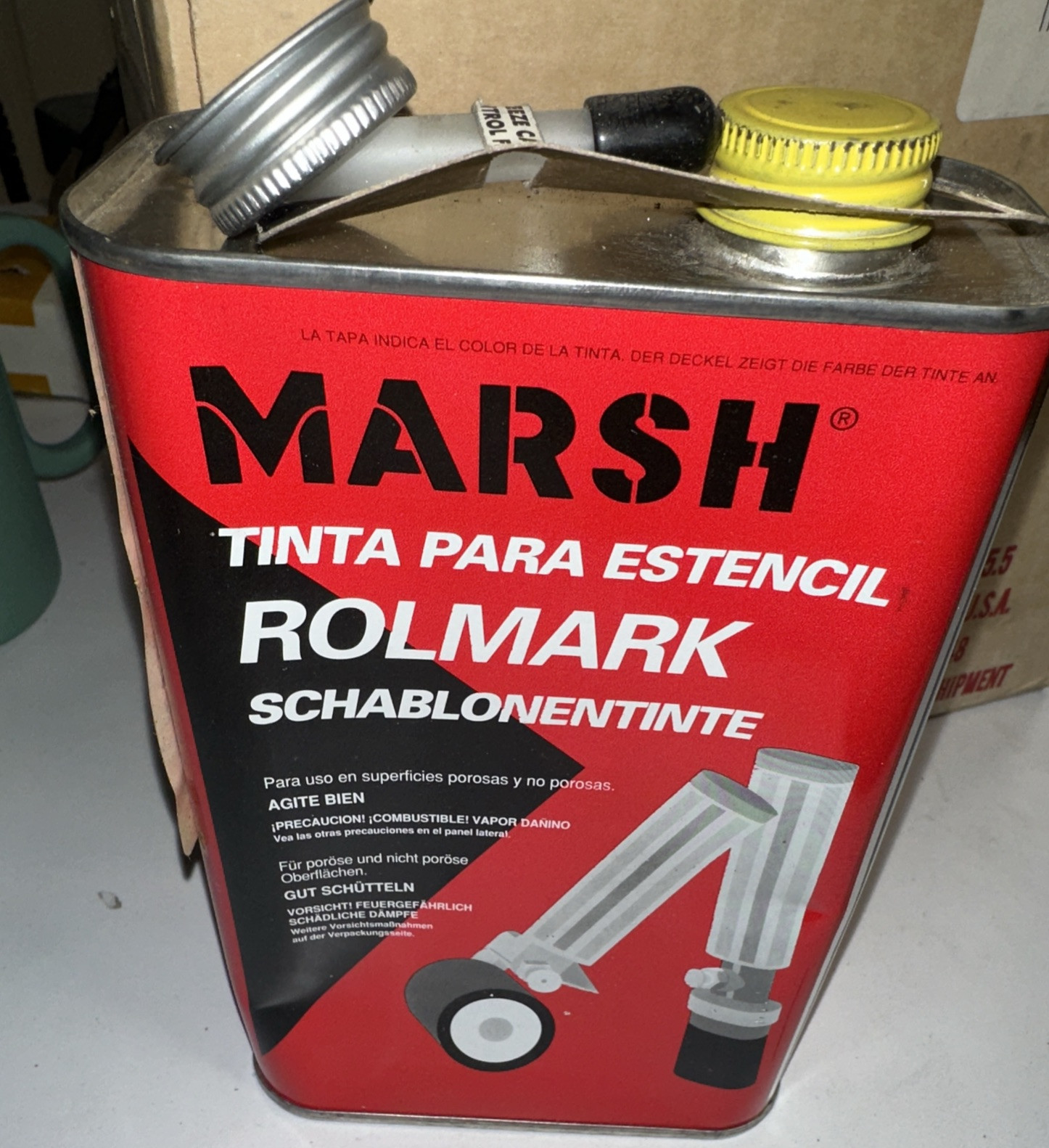 MARSH Rolmark (Black)STENCIL INK 1 Quart