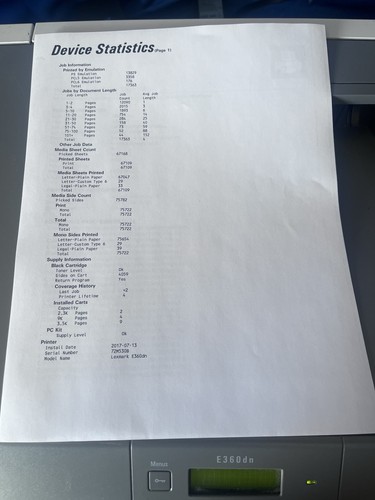 Lexmark E360dn Workgroup Laserdrucker 75K Seiten mit Toner - Bild 8 von 20
