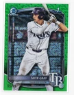 Taitn Gray 2025 1st Bowman Draft Chrome Mega Green Mojo Refractor #’d/99 #BDC-7