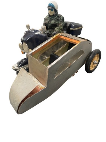 Mid century Toy Motorbike and Side Car With Figure Vintage Collectable - Picture 11 of 15