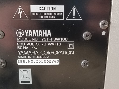 YAMAHA YST-FSW100 Advanced YST Active Powered Subwoofer Lautsprecher Bass Box - Bild 10 von 10