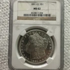 1891 cc morgan silver dollar NGC Ms 62 Very Proof Like