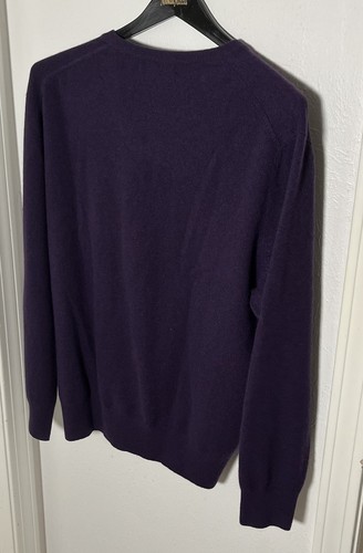 Daniel Cremieux Men's Luxury 100% Cashmere V Neck Pullover Sweater Jumper Sz L - Picture 3 of 6