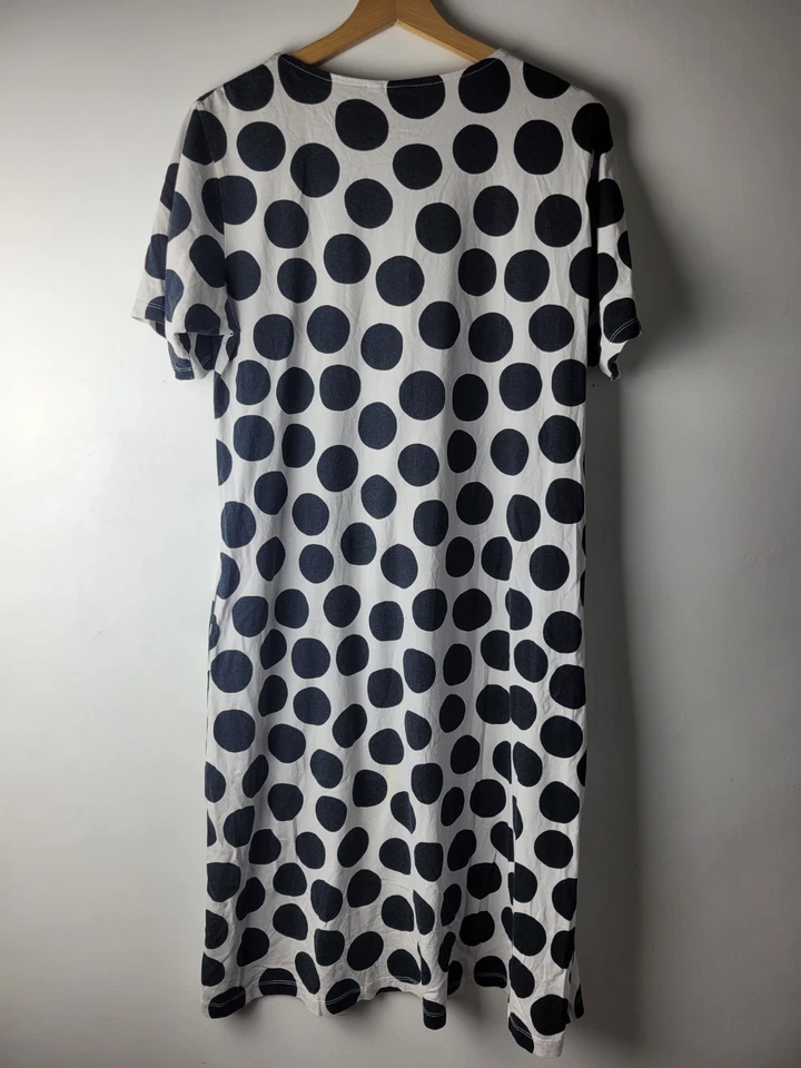Uniqlo Marimekko Women Size S Black White Spot Jersey Short T-shirt Dress Casual - Image 2 of 4