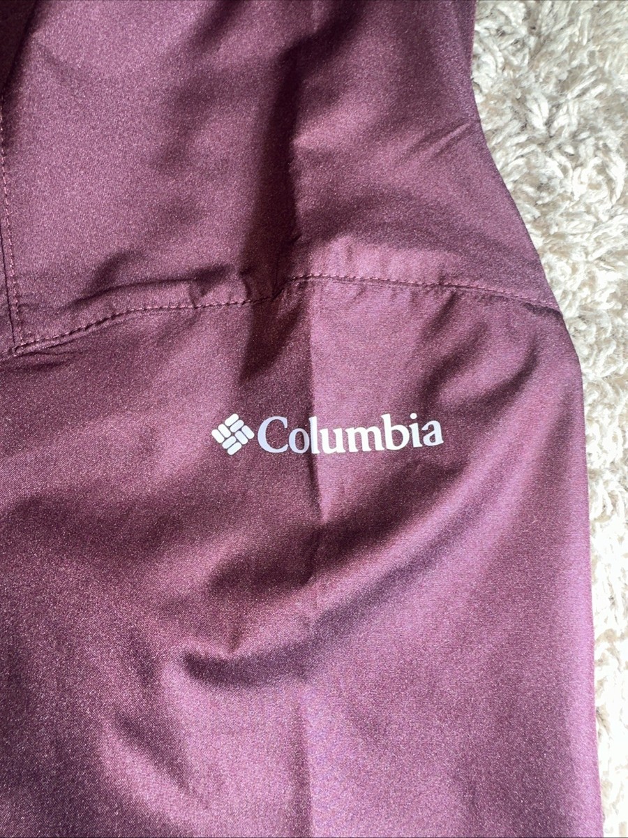 Women's Columbia Burgundy Lorraine Trail Windbreaker Jacket Size