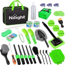 37pcs Car Detailing Kit For Interior Exterior Car Care Green With Storage Bag 37pcs Car Detailing Kit For Interior Exterior Car Care Green With Storage Bag