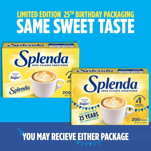 SPLENDA Zero 0 Calorie Sweetener 200 Count Packets 200 pack 1 box not sugar - Picture 4 of 5