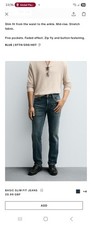 ZARA Man Slim Fit 32" Regular Blue Jeans