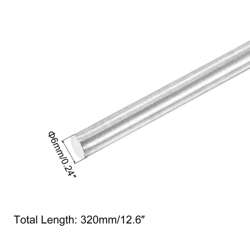 10 PCS 304 Stainless Steel Round Rods 6mm x 320mm Solid Shaft DIY Craft Model - Picture 2 of 6