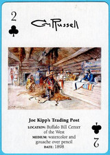 Joe Kipp's Trading Post  American West Artwork of Charles M Russell Playing Card